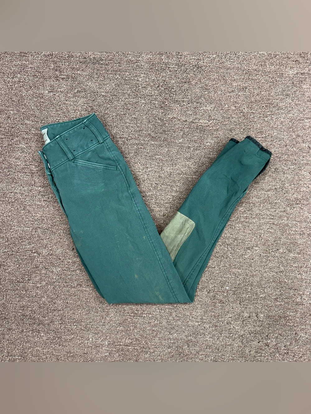 Women’s Size 24R Green Tailored Sportsman Knee Patch Horseback Riding Breeches